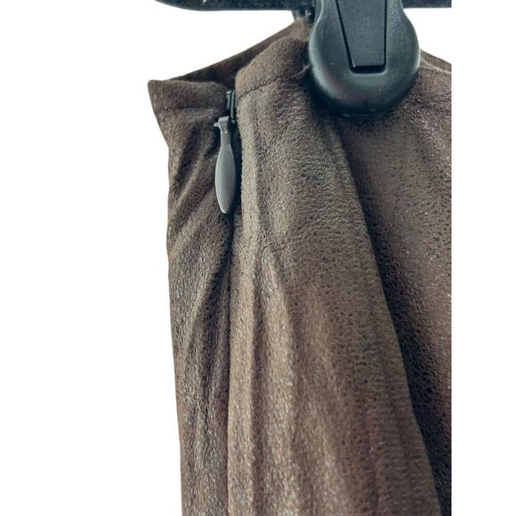 Vintage Reba Skirt Womens Size 14 Brown Velvety Flowy Boho Prairie A-Line Maxi - Picture 5 of 12